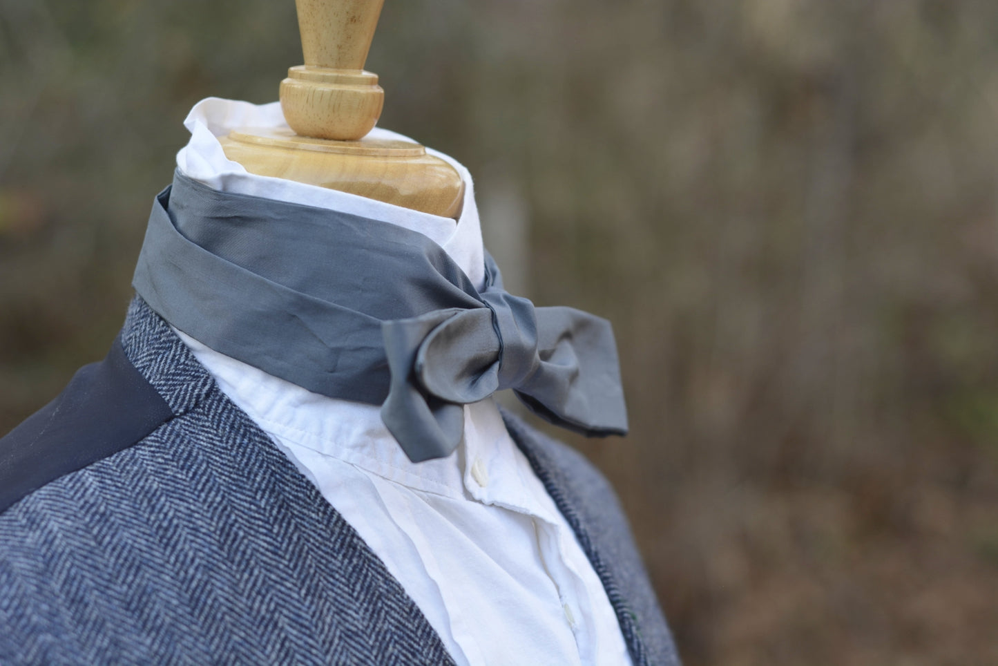 Grey Silk Cravat